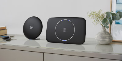 BT broadband router and Halo on a sideboard